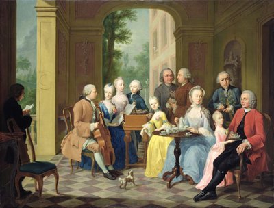 蒂默曼家族的肖像，1758年 作者 约翰·海因里希·蒂施贝恩（Johann Heinrich Tischbein）