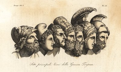 Busts of seven principal heroes of the Trojan War 作者 约翰·海因里希·威廉（后）蒂施贝恩