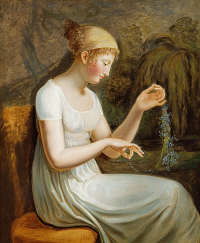 有花的女孩 作者 Johann Heinrich Wilhelm Tischbein