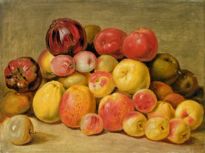 水果片（橡木面板上的油） 作者 Johann Heinrich Wilhelm Tischbein