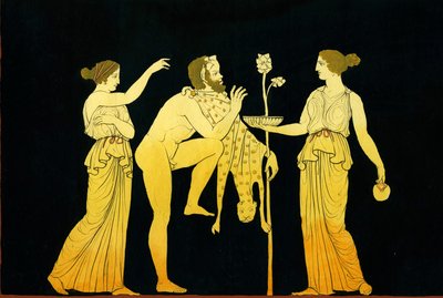 两个maenads向Dionysos c.1796提供葡萄酒 作者 约翰·海因里希·威廉·蒂施贝因