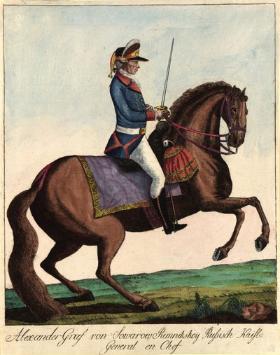 亚历山大-苏沃洛夫亲王1729-1800年元帅，约1790年。 作者 Johann Hieronymus Loeschenkohl