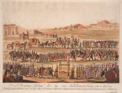 1789年4月13日，苏丹塞利姆三世进入佩剑军团 作者 Johann Hieronymus Loeschenkohl