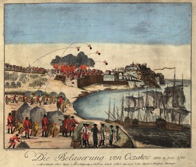 1788年12月对奥恰科夫要塞的围攻，1788年。 作者 约翰·希罗尼缪斯·罗申科