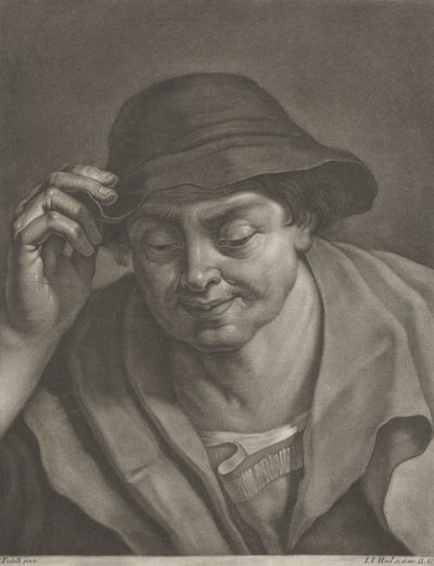 戴着帽子的男人 作者 Johann Jacobus Haid