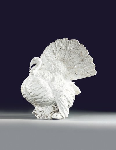 火鸡的迈森模型，约1733年（陶瓷） 作者 约翰·约阿希姆（后）凯勒斯