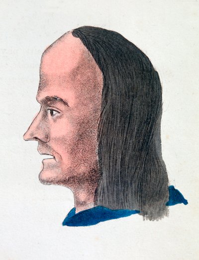 懒汉的面部特征，1808年 作者 约翰·卡斯珀·拉瓦特（Johann Kaspar Lavater）