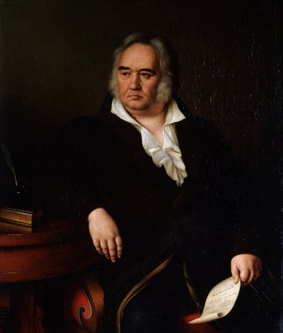 诗人伊凡·克雷洛夫的画像，1832年 作者 约翰·勒贝雷特（Johann Leberecht Eggink）