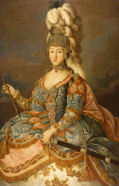 伯爵夫人安娜·彼得罗夫纳·谢列梅捷娃的肖像1744-1768，1769年。 作者 约翰·利格茨基（Johann Ligotsky）