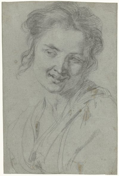 一个笑的女人的研究 作者 Jacques Jordaens（拒绝归属）