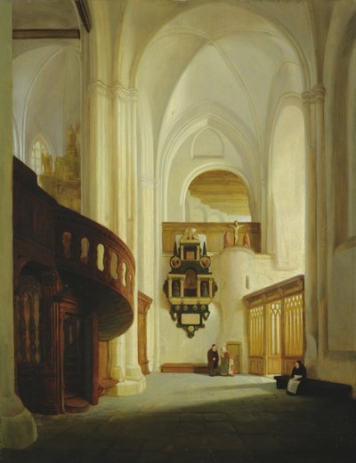 内部的圣尼古拉斯教堂，1831年 作者 Johann Martin Gensler