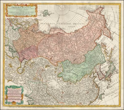约翰-马蒂亚斯-哈斯绘制的 1730 年俄罗斯和鞑靼地图 作者 约翰马蒂亚斯兔子