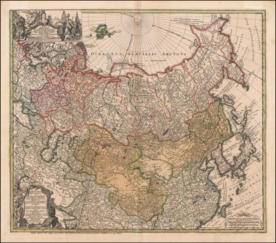 约翰-马蒂亚斯-哈斯绘制的 1739 年俄罗斯和鞑靼地图 作者 约翰马蒂亚斯兔子