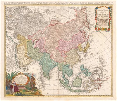 约翰-马蒂亚斯-哈斯绘制的 1744 年亚洲地图 作者 约翰马蒂亚斯兔子