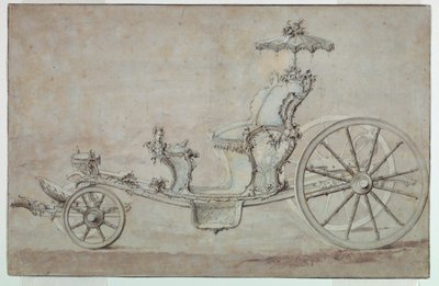 图纸，敞篷车设计，1750 年前 作者 约翰·迈克尔·霍本豪普特二世