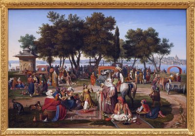 Freshwater of Asia a Constantinople (present-day Istanbul, Turkey). Painting by Johann Michael Wittmer (1802-1880), oil on canvas 作者 约翰·迈克尔·威特默（Johann Michael Wittmer）