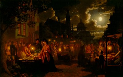 月光市场，1874年 作者 Johann Mongels Culverhouse