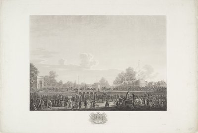 威廉一世抵达布鲁塞尔，1815 年
威廉一世抵达布鲁塞尔并举行就职典礼以及 1815 年 Quatre-Bras 战役和滑铁卢战役的 12 幅图版（系列标题） 作者 约翰·内波穆克·吉贝勒