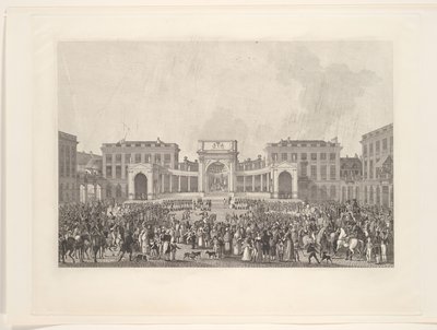 威廉一世国王在布鲁塞尔的就职典礼，1815 年 作者 约翰·内波穆克·吉贝勒