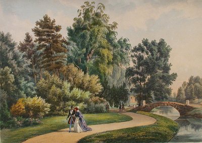 Vlakhernskoye-Kuzminki庄园，c。 1840年 作者 约翰·内波穆克（Johann Nepomuk Rauch）
