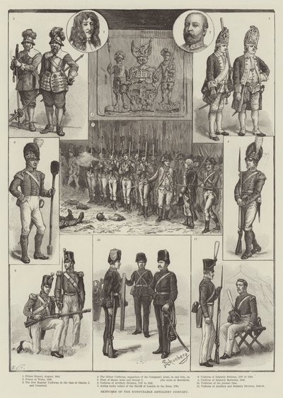 尊敬的炮兵公司的草图 作者 Johann Nepomuk Schonberg
