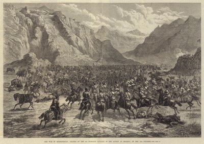 10月24日，阿富汗战争，第2次旁遮普骑兵在Shahjui行动中的指控 作者 Johann Nepomuk Schonberg