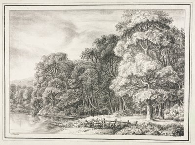 带湖的林地风景，1811-1816年。 作者 约翰·内波穆克·斯特里克斯纳
