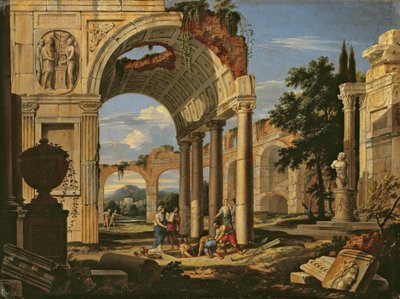 景观与废墟，1673年 作者 Johann Oswald Harms