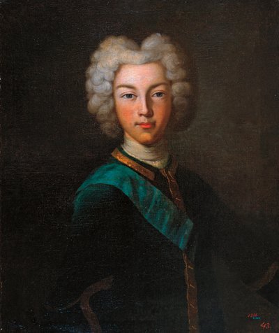 Portrait du tsar Pierre II de Russie (1715-1730) (俄罗斯沙皇彼得二世肖像) - Peinture de Johann Paul Luedden (Ludden) (?-1739), huile sur toile, fin 1720 - State Open air Museum Pavlovsk Palace, Saint Petersburg (Russie) 作者 约翰·保罗（卒于 1739 年）吕登