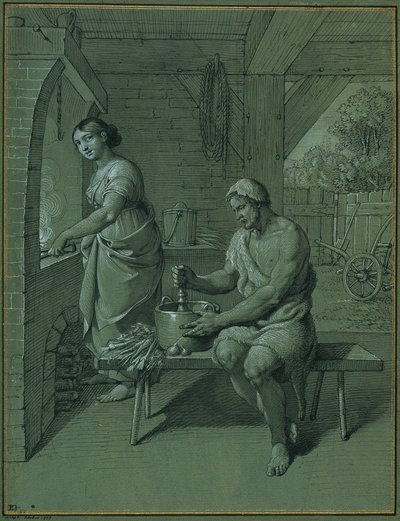 赫拉克勒斯与奥姆法尔 作者 Johann Peter Krafft
