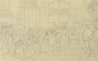 卡罗琳娜-奥古斯塔皇后在布拉迪斯拉发加冕 作者 Johann Peter Krafft