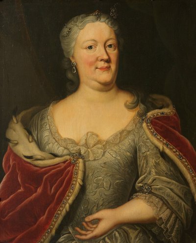 玛丽亚-路易莎-范-黑森-卡塞尔（Maria Louisa van Hessen-Kassel）的肖像，又名 Maaike-Meu。弗里斯兰州长约翰-威廉-弗里索的遗孀，奥兰治-拿骚王子 作者 约翰·菲利普·贝尔