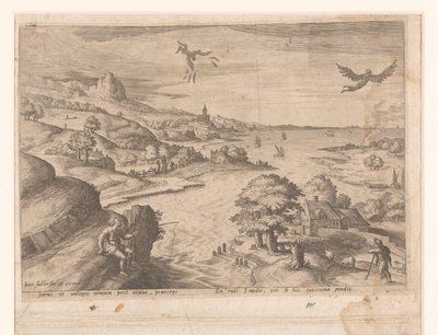 水仙风景 作者 Johann Sadeler (I) (归因于)