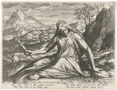 地球女神西布莉的化身 Terra（对象上的标题） 作为神话人物的四元素（系列标题） 作者 约翰·萨德勒（一）