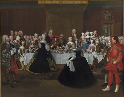 德国皇帝查理六世的宫廷宴会 作者 Johann Salomon Wahl