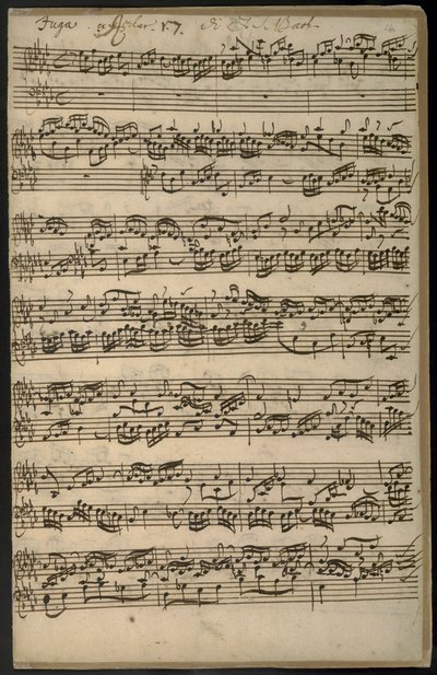 添加 MS 35021，f.14 前奏曲 17 è 赋格，选自《Das Wohltemperierte Clavier 作者 约翰·塞巴斯蒂安·巴赫（Johann Sebastian Bach）