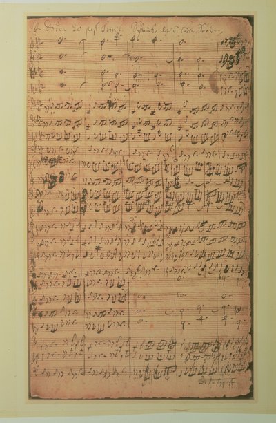 J.S. 巴赫的康塔塔 BWV 180《Schmucke dich o liebe Seele》亲笔手稿（纸张上的墨迹） 作者 约翰·塞巴斯蒂安·巴赫（Johann Sebastian Bach）