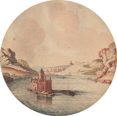 城堡、废墟和海景 - 六色雕刻 作者 约翰·泰勒