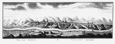 克拉斯诺亚尔斯克的景观，约1735年 作者 约翰·威廉·勒森尼乌斯（Johann WilhelmLürsenius）