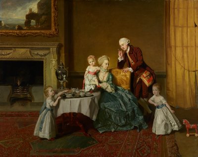 约翰，第十四任威洛比德布鲁克勋爵和他的家人，1766年 作者 Johan Joseph Zoffany