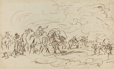 沙漠中的沙暴超过了一个商队 作者 约翰·佐法尼（Johann Zoffany）