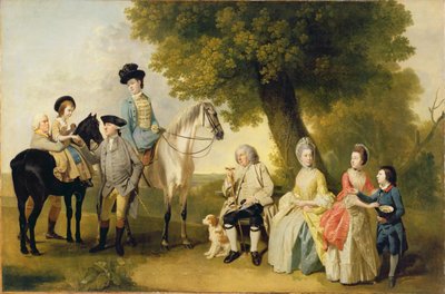 德拉蒙德家族，约1769年（布面油画） 作者 约翰·佐法尼（Johann Zoffany）