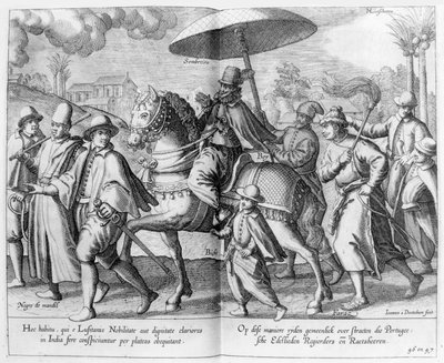 在印度的葡萄牙政要或贵族 作者 Johannes Baptista van the Younger Doetechum
