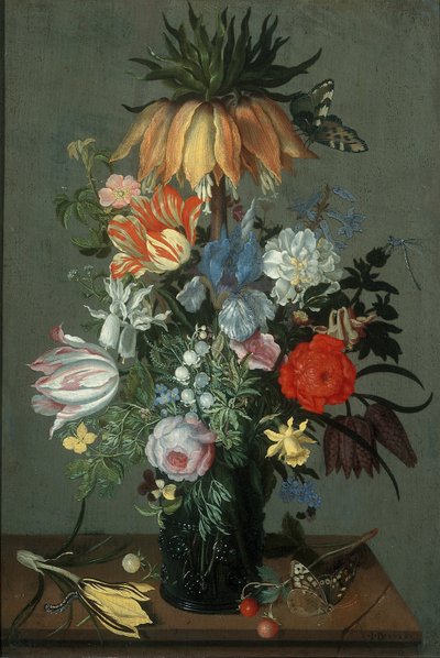 《与王室御用的花卉静物》，1626年 作者 约翰内斯·博沙特（Johannes Bosschaert）
