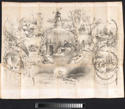 莱顿学生年鉴中的漫画，1854 年 作者 J. Hazenberg 玉米动物园