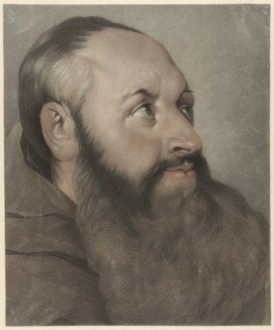僧侣，在右边，正在观看 作者 Johannes Cornelis Mertens