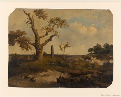 火车前方的风景 作者 Johannes Franciscus Hoppenbrouwers（艺术家签名）