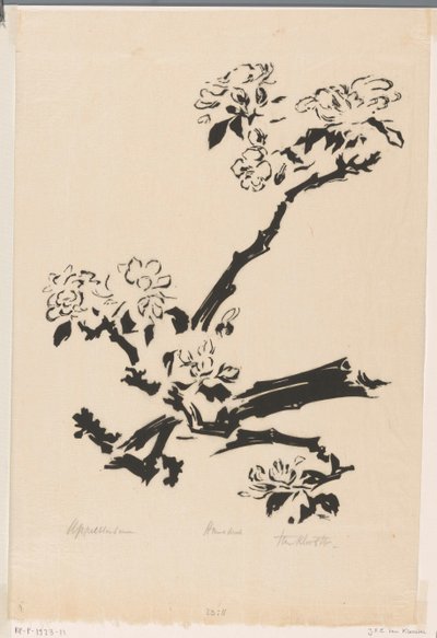 Appelbloesem（对象的原始标题） 作者 Johannes Frederik Engelbert 十克洛斯特（艺术家签名）
