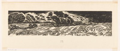 Bandjir（物体上的原始标题） 作者 Johannes Frederik Engelbert 十克洛斯特（艺术家签名）