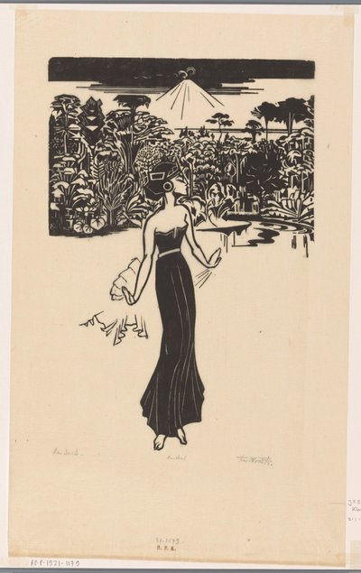 Danseres（物体上的原始标题） 作者 Johannes Frederik Engelbert 十克洛斯特（艺术家签名）